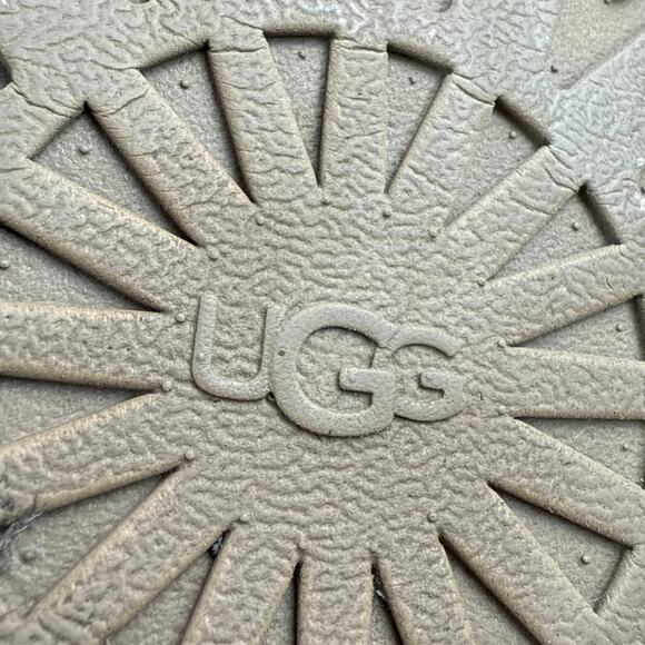 UGG Disquette Suede Sheep Skin Slip On Closed Round Toe Platfrom Clog Slippers 8 - Picture 6 of 6